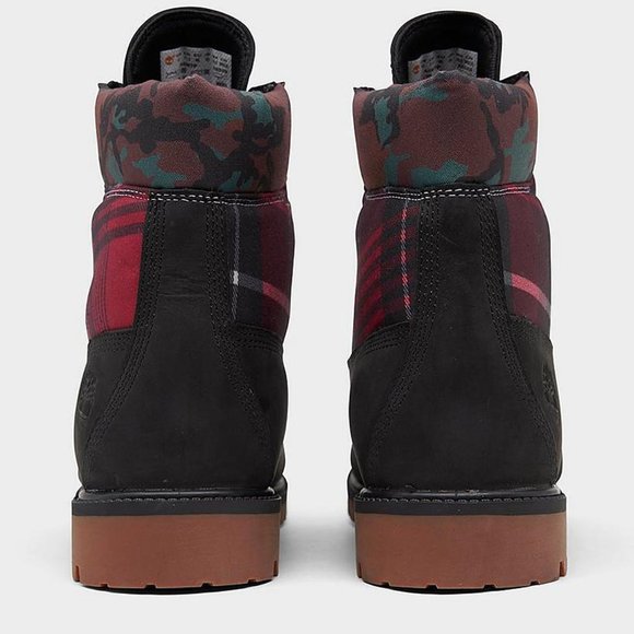 NEW Timberland Heritage 6 Inch Classic Waterproof Boots! 10 Black & Camo & Plaid - Picture 4 of 6